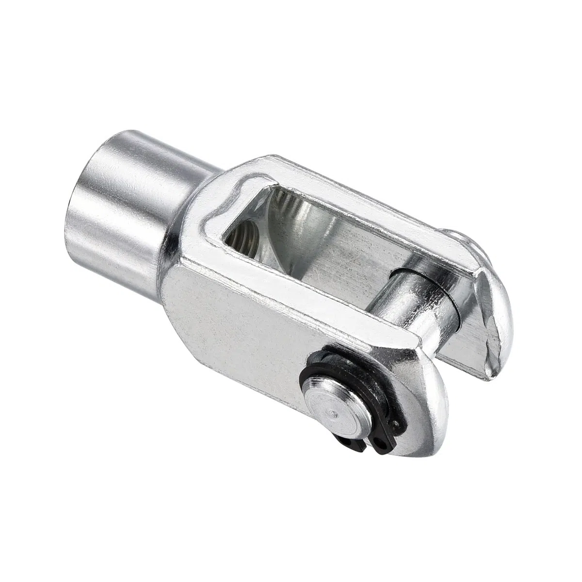 sourcing map Aire Cilindro Varilla Horquilla Extremo 2 Paquetes 52mm Longitud M10x1.25 Hembra Rosca Y Conector, Plata