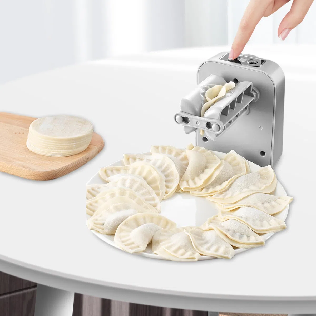 Ravioli Former Dumpling Maker Automático, Eléctrico Ravioli Moldeador, Moldeador de Masa, Moldeador Eléctrico, Máquina Automática para hacer albóndigas rápida y cómodamente