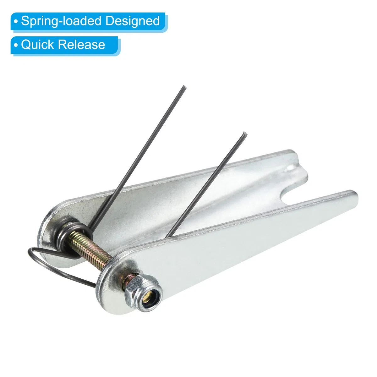 PATIKIL 64mm Gancho Seguridad Cierre Kit, 2 Paquete Metal Remolque Receptor Enganche Reemplazo para Horquilla Gancho Remolque, Plateado