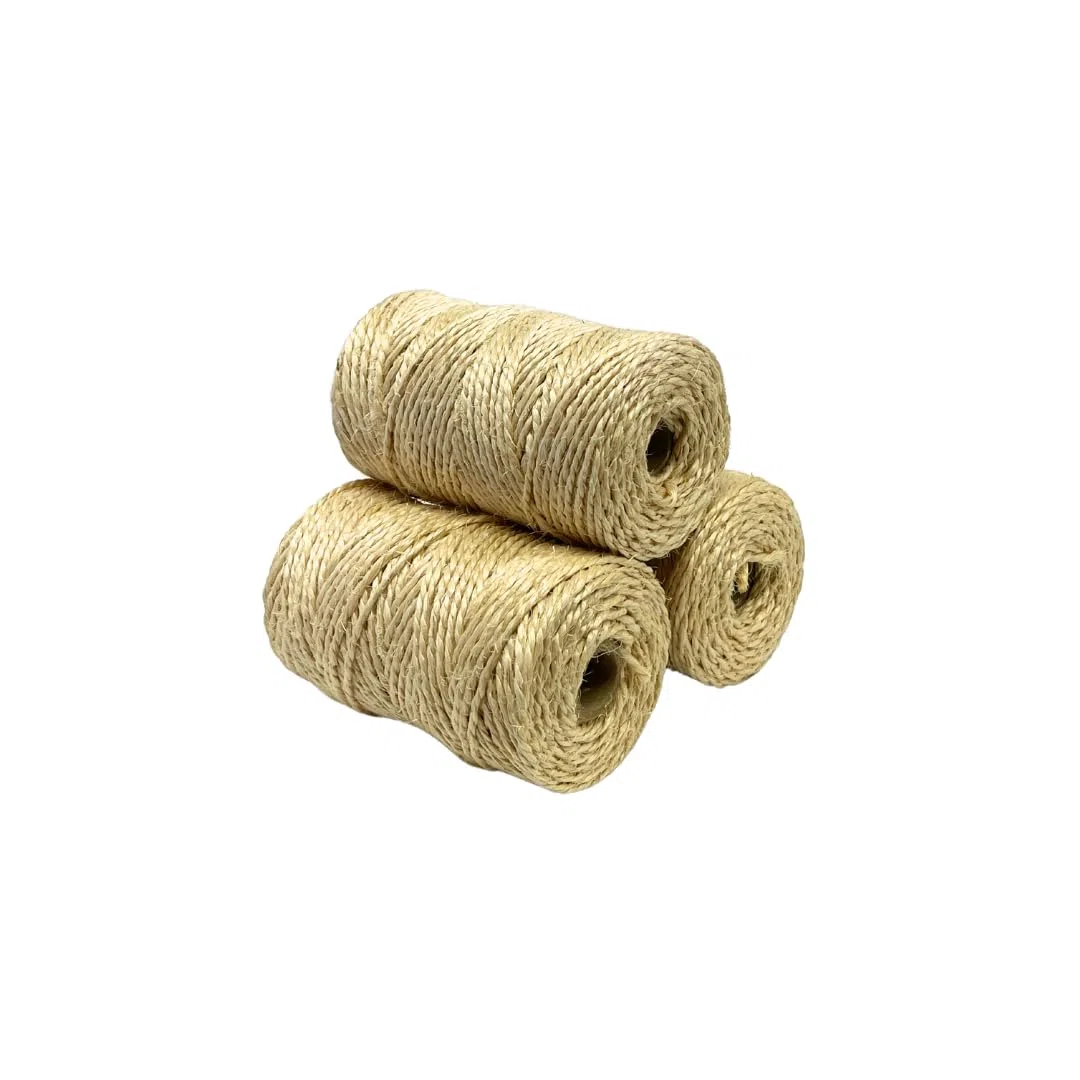 Cuerda Sisal Natural - 210MTS - 350GR - Grosor 3MM - 3 UDS - Cuerda para Rascador de Gatos, Manualidades, Decoración, Empaquetar Regalos, Bricolaje.
