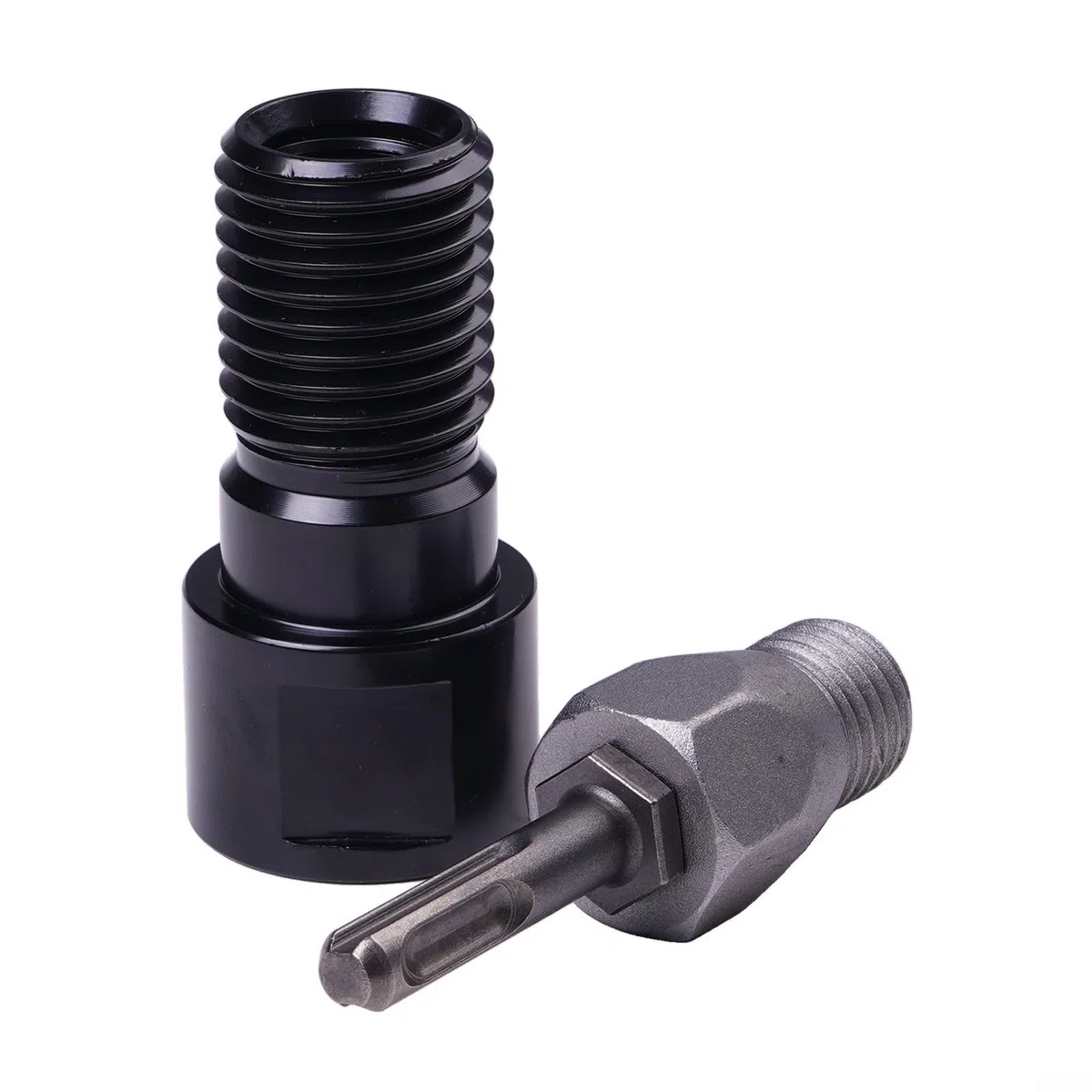 Adaptador de rosca para brocas de núcleo, convertidor de rosca M22 a 1-1/4-7 con mango cuadrado dividido para plataformas de perforación de agua y aplicaciones de alta resistencia (C)