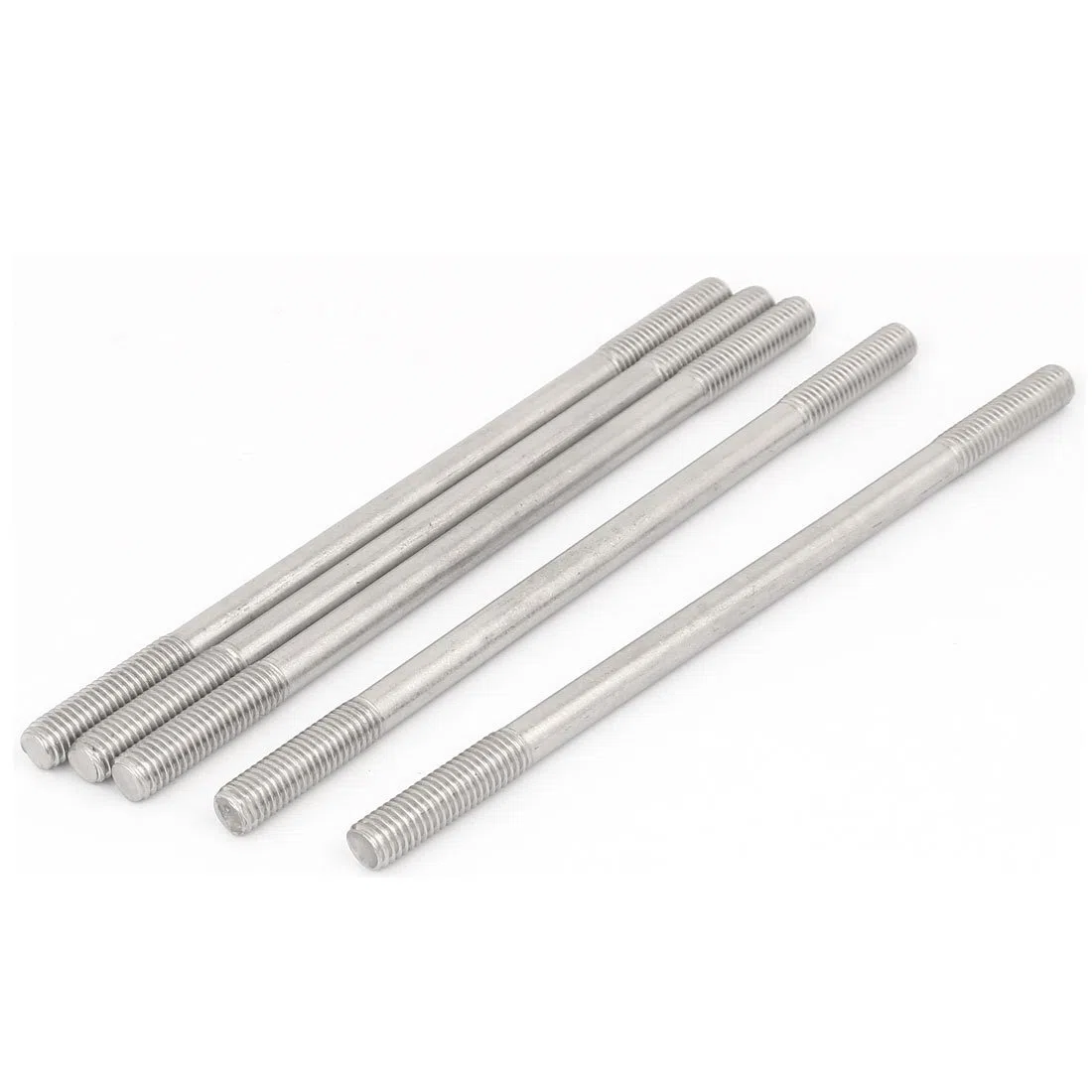 sourcing map M8 x 160mm Apretado Ajustable Empuje Varilla Doble Extremo Rosca Perno Tornillo Perno 5 Piezas