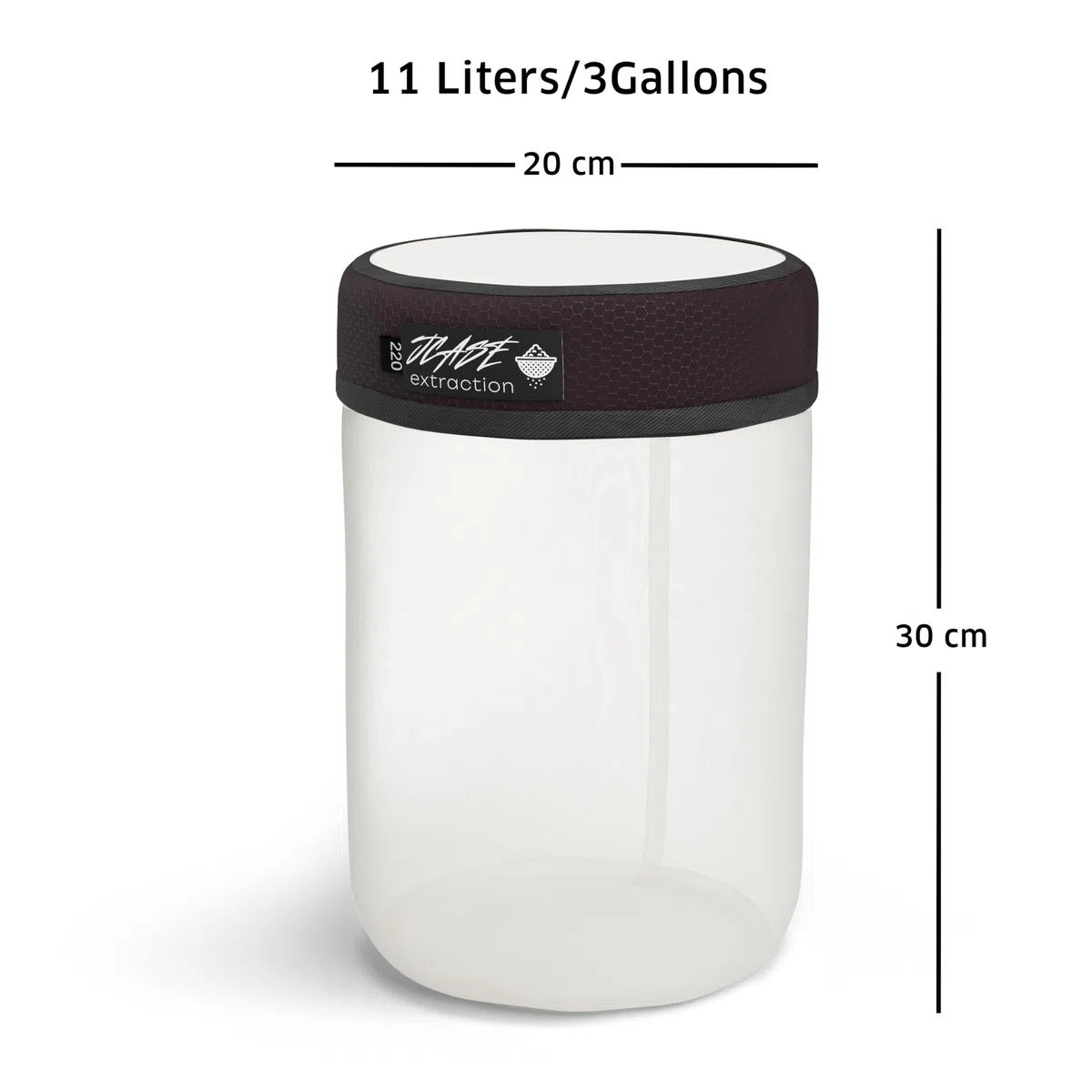Bubble Bag - Bolsa de filtro con cremallera de 11 litros/3 galones de 220 micrones, 20 x 30 cm, perfecta para extracción de hierbas, aceites esenciales, café y cerveza