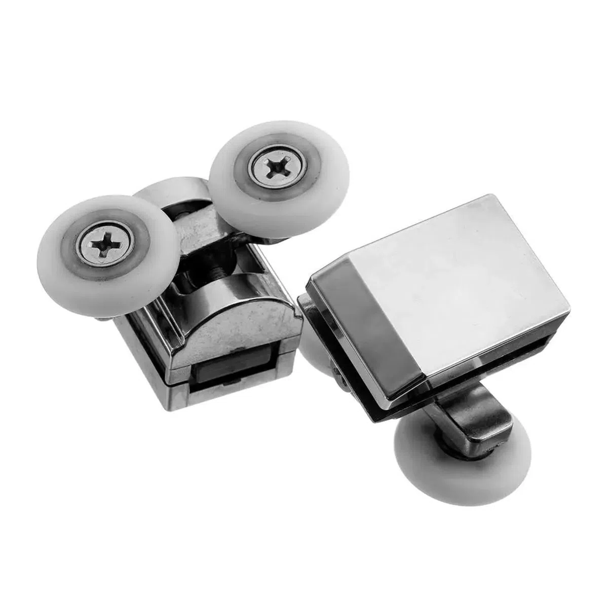 Rodillos superiores for puerta de ducha, 2 uds., 23mm, aleación de Zinc, doble rueda, puerta de ducha deslizante, rodamiento de rodillos, reemplazo de ruedas