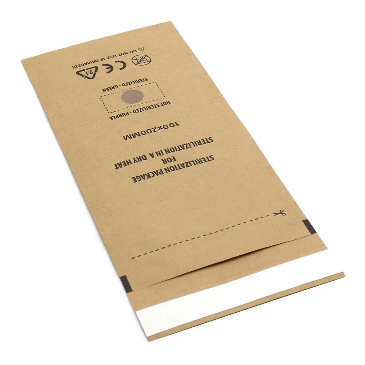Sarini Bolsas de esterilización Kraft autonombradas con Autoclave,esterilizador seco,Bolsa de cosméticos para esterilización,Herramienta para decoración de uñas,100 Uds. (100 X 200mm)