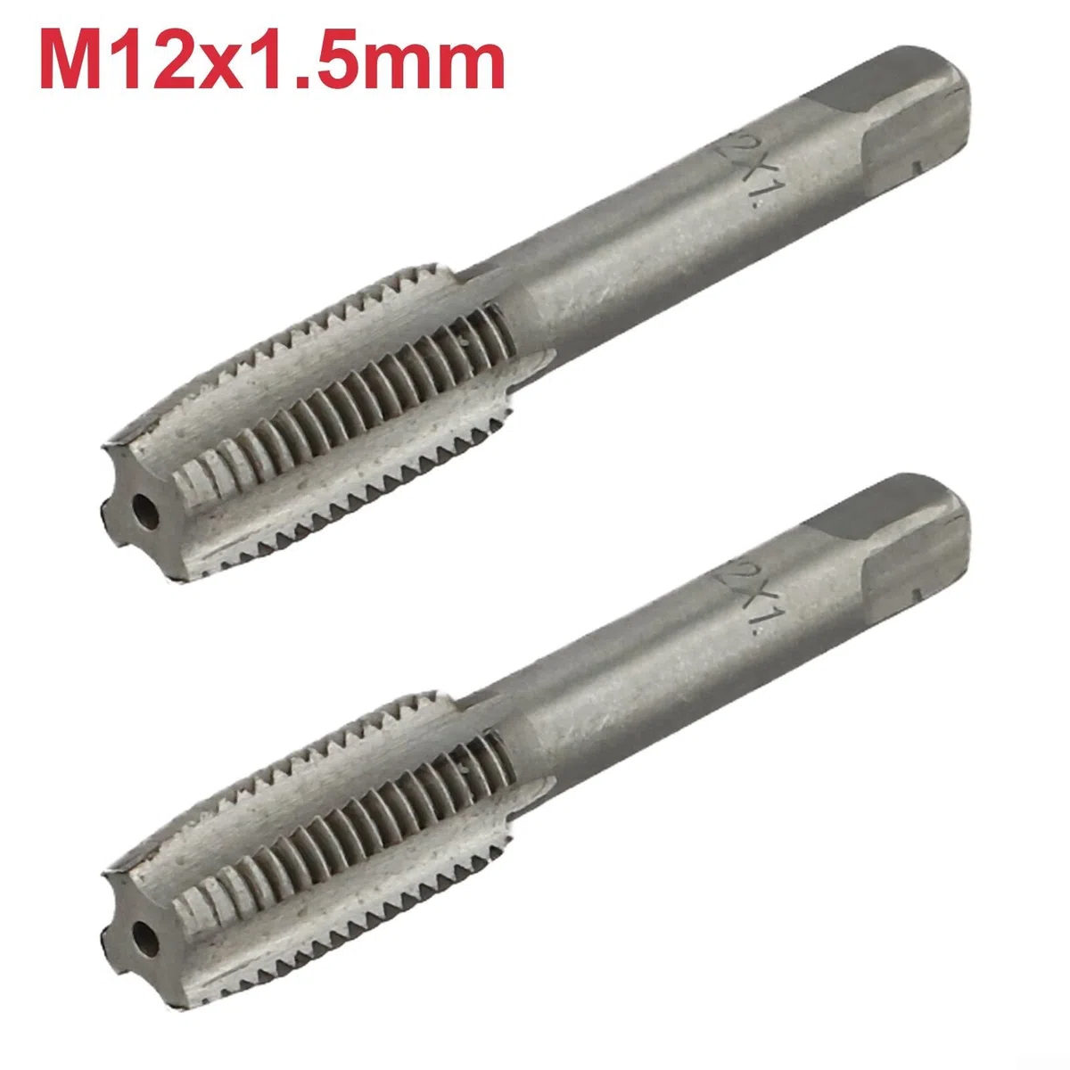 2 piezas de herramientas de roscado derecho M12x1 5 mm flauta recta para roscas finas máquina grifos adecuados para uso industrial y de muebles