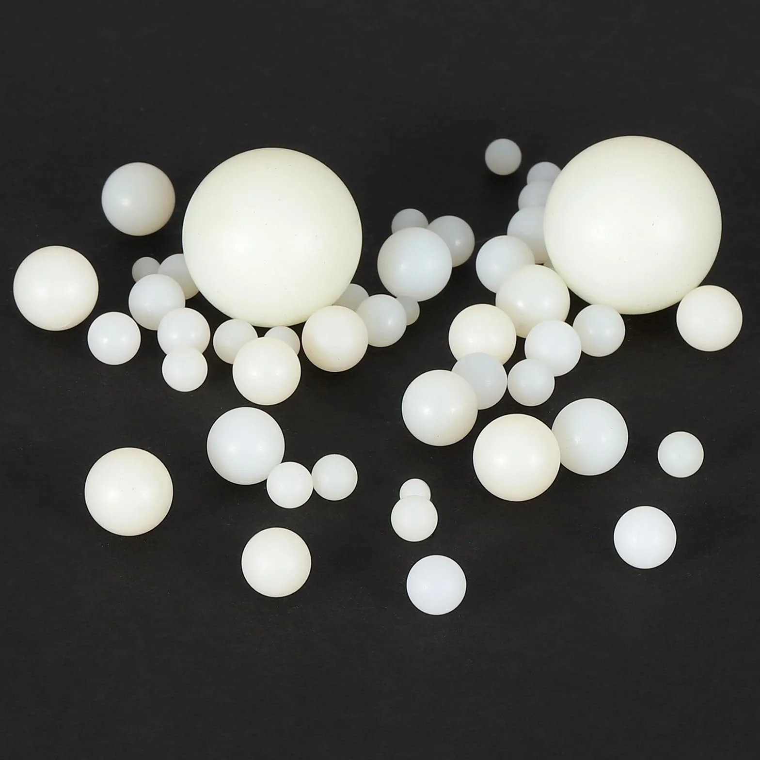 QUARKZMAN 100Pcs Bolas De Cojinete De Nylon 1/2" 12.7mm Bola Sólida Pulida Precisión G2 Blanco