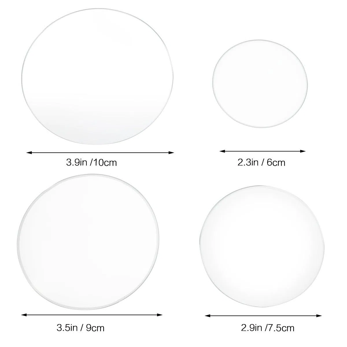 SHINEOFI 4 Tapas de Vaso de Precipitados Multifuncional de Vidrio para Laboratorio Vidrio Transparente de Alta Resistencia y Apto para Uso en Laboratorio Escolar