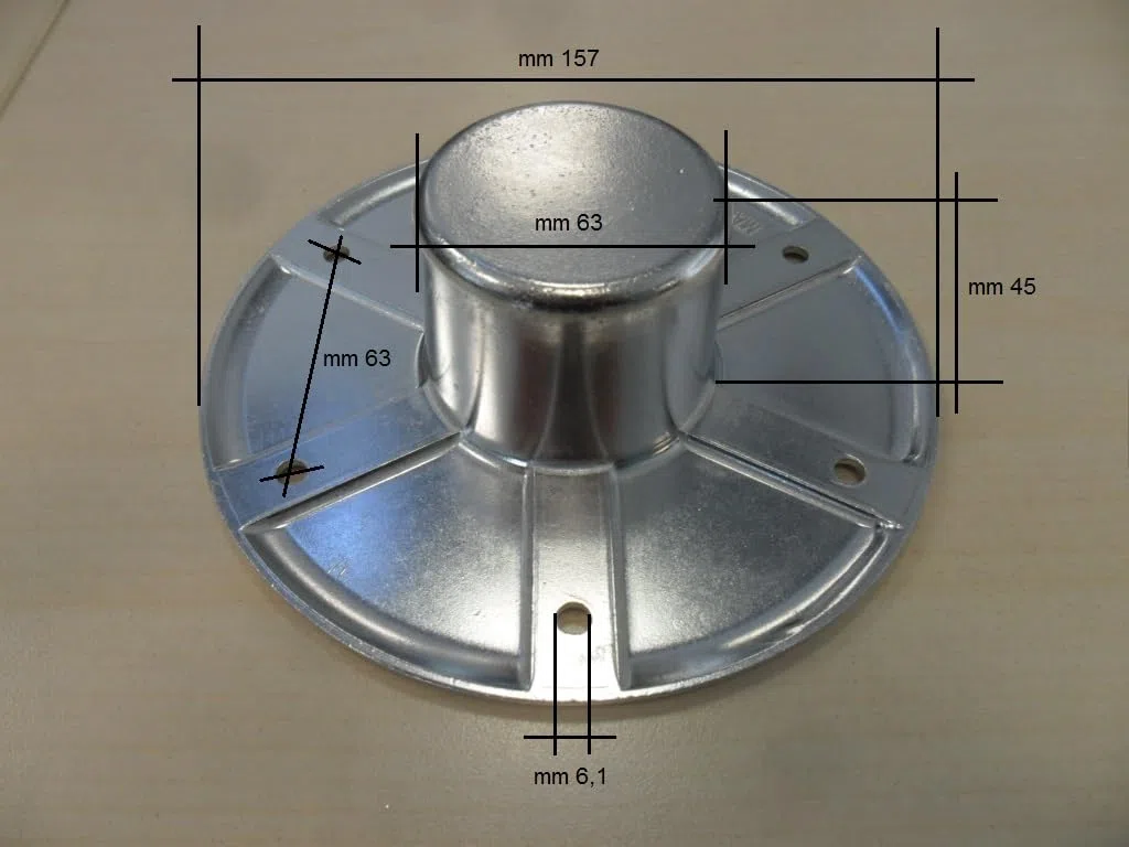 CG94 Base de aluminio para patas de mesa cónicas diámetro EST. 160 mm
