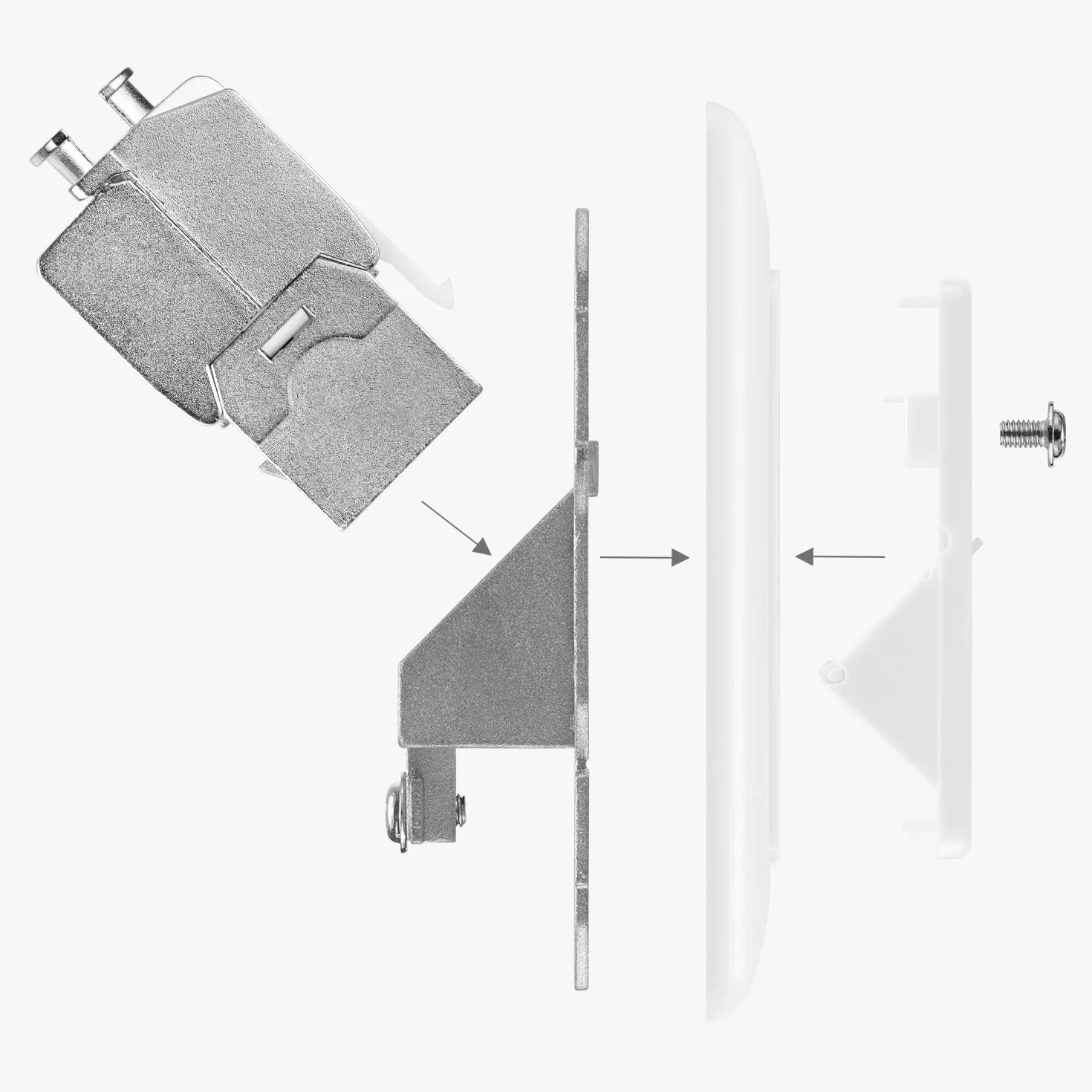 kwmobile 6X Módulo Keystone blindado RJ45 - Conectores con Carcasa metálica para Cables Cat 6A con 2X Aplique de Pared - Montaje sin Herramientas