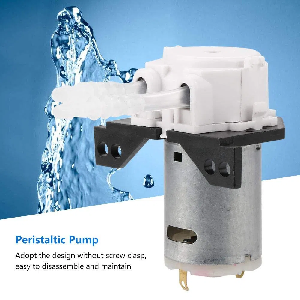 FTVOGUE Bomba Peristáltica DC12V / 24V Bomba Dosificadora DIY Cabeza de Tubo Peristáltico Para el Laboratorio de Análisis Químico Químico(White12v 3 * 5)