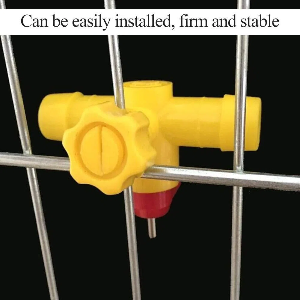 10 unids Pollo Alimentador automático de Niples de Agua Beber Pollo Pato Pájaro Nippler WatererDispenser de riego de Aves de Corral para Patos Gallina Pavos Gansos Codornices