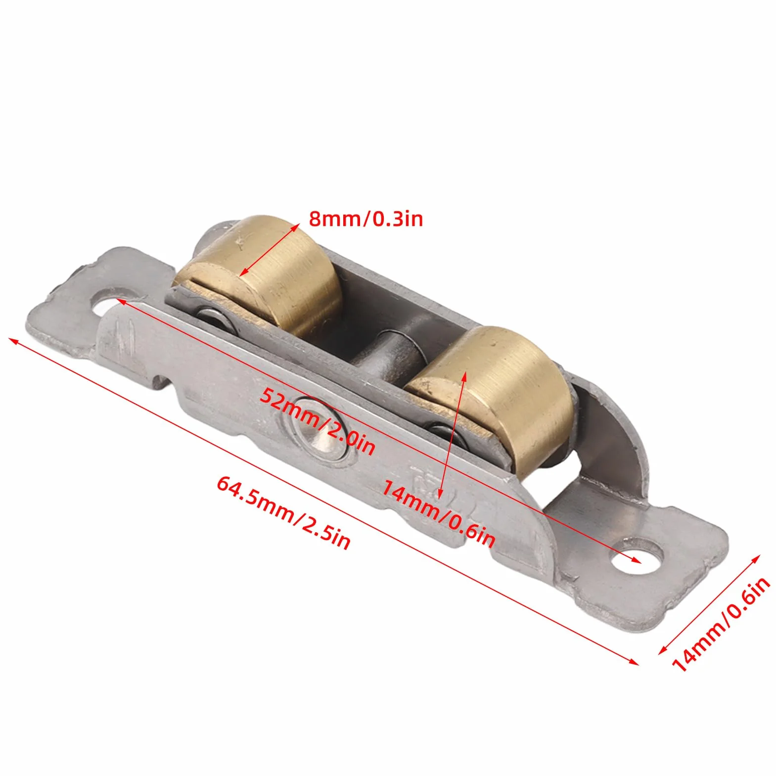 4 Piezas de Rodillos para Puertas Corredizas de Patio, Montaje de Puerta, Ventana, Pista, Accesorio, Rueda, Rodillo, Vidrio, Cobre, Rodamiento de Bolas, Tornillos, Polea, Puerta