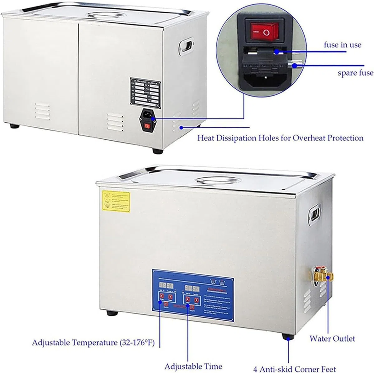 Máquina de limpieza ultrasónica, limpiador ultrasónico de discos de vinilo con limpieza de doble cara con rotación automática para restauración profesional.