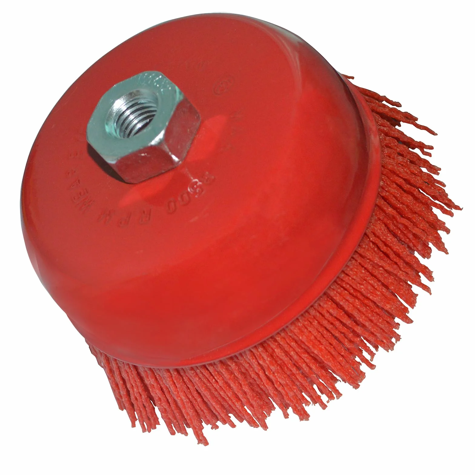 Cepillo de Vaso de Nailon, Diámetro Exterior 125 mm | Rosca Interna M14x2, Filamento de Nailon Abrasivos Cepillo de Copa de Alambre para Eliminación de Óxido, Pulido y Limpieza de Metales