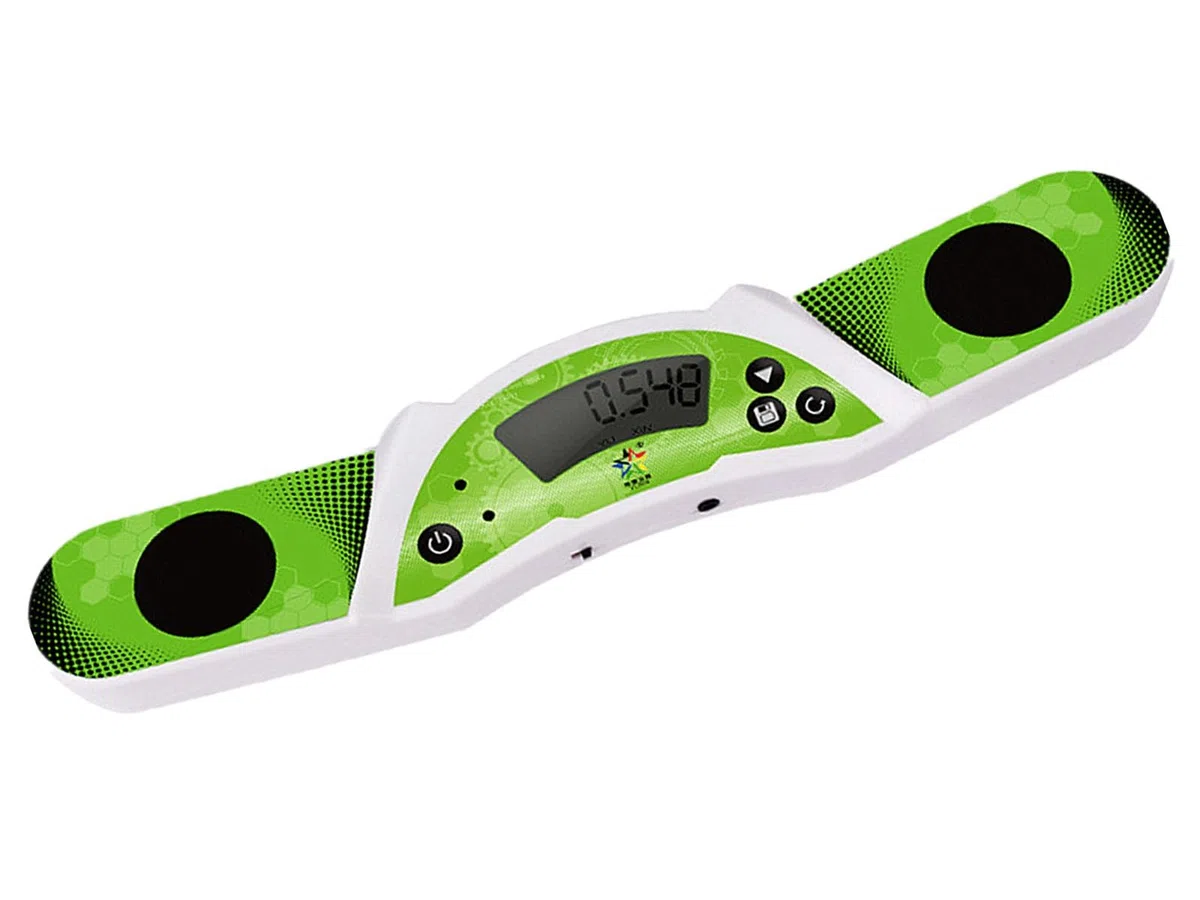 Temporizador de Velocidad para Cubo Con Control Táctil - Máquina Profesional Con Pantalla y Cálculo Automático para Competición, Cumpleaños, Navidad (Blanco)