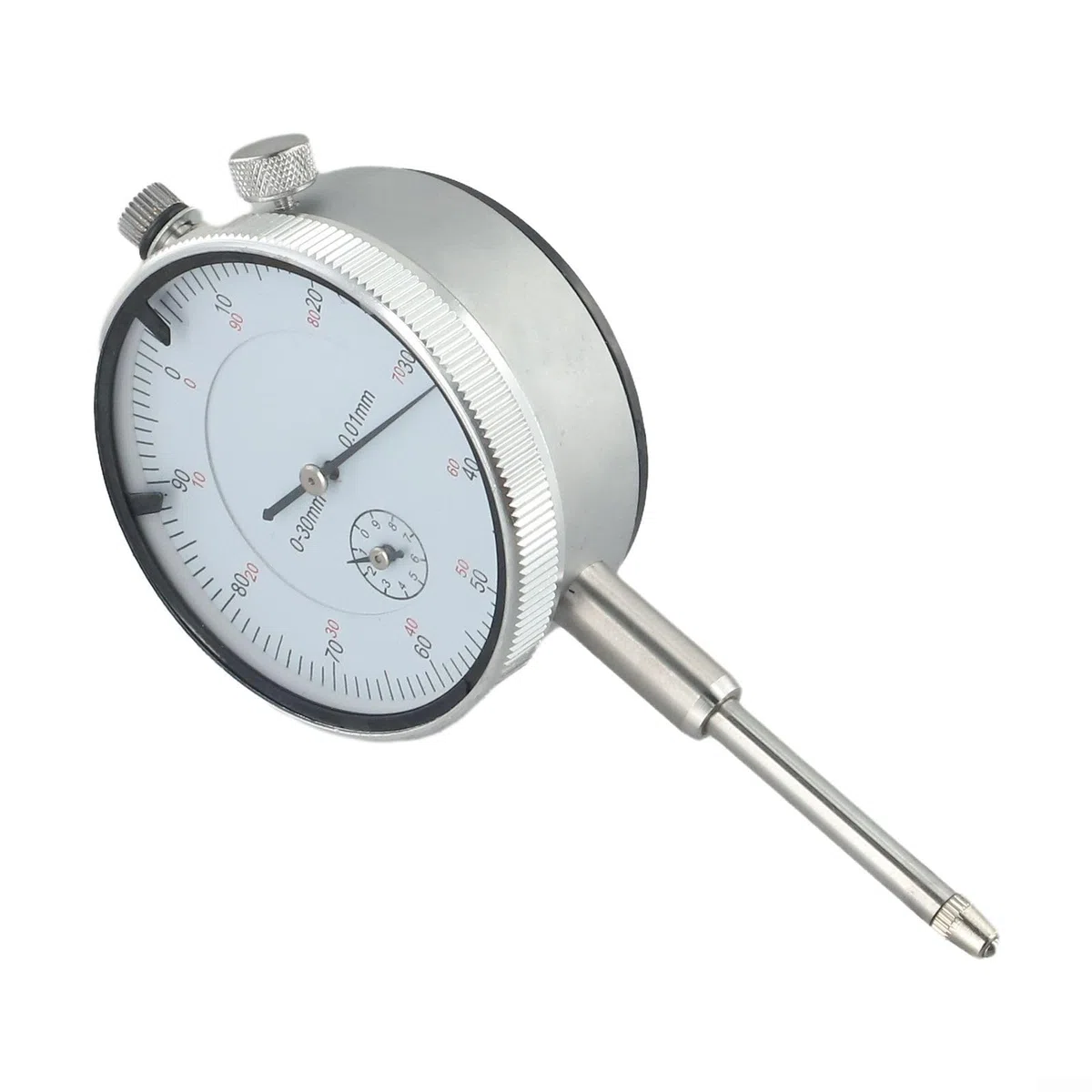 Indicador de -30 mm con resolución de 0.01 mm, para calibre trasero de lengüeta para desviación del eje, concentricidad del husillo y medición de retroceso de engranajes en metalurgia