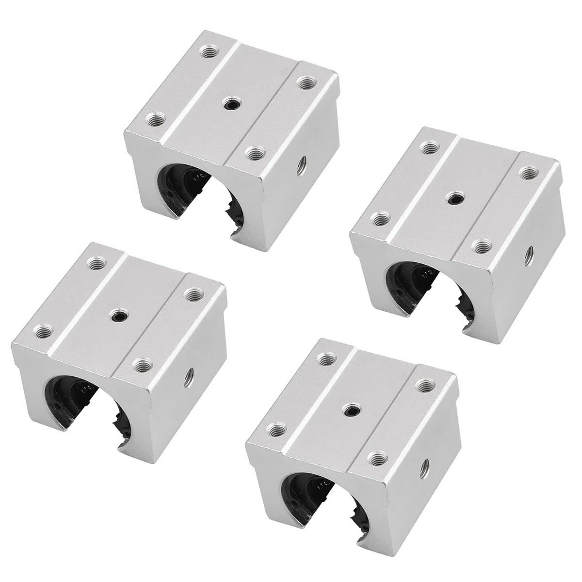 4 rodamientos lineales SBR20UU,20 mm de aluminio abierto rodamientos de bolas lineales bloque deslizante para riel lineal SBR20