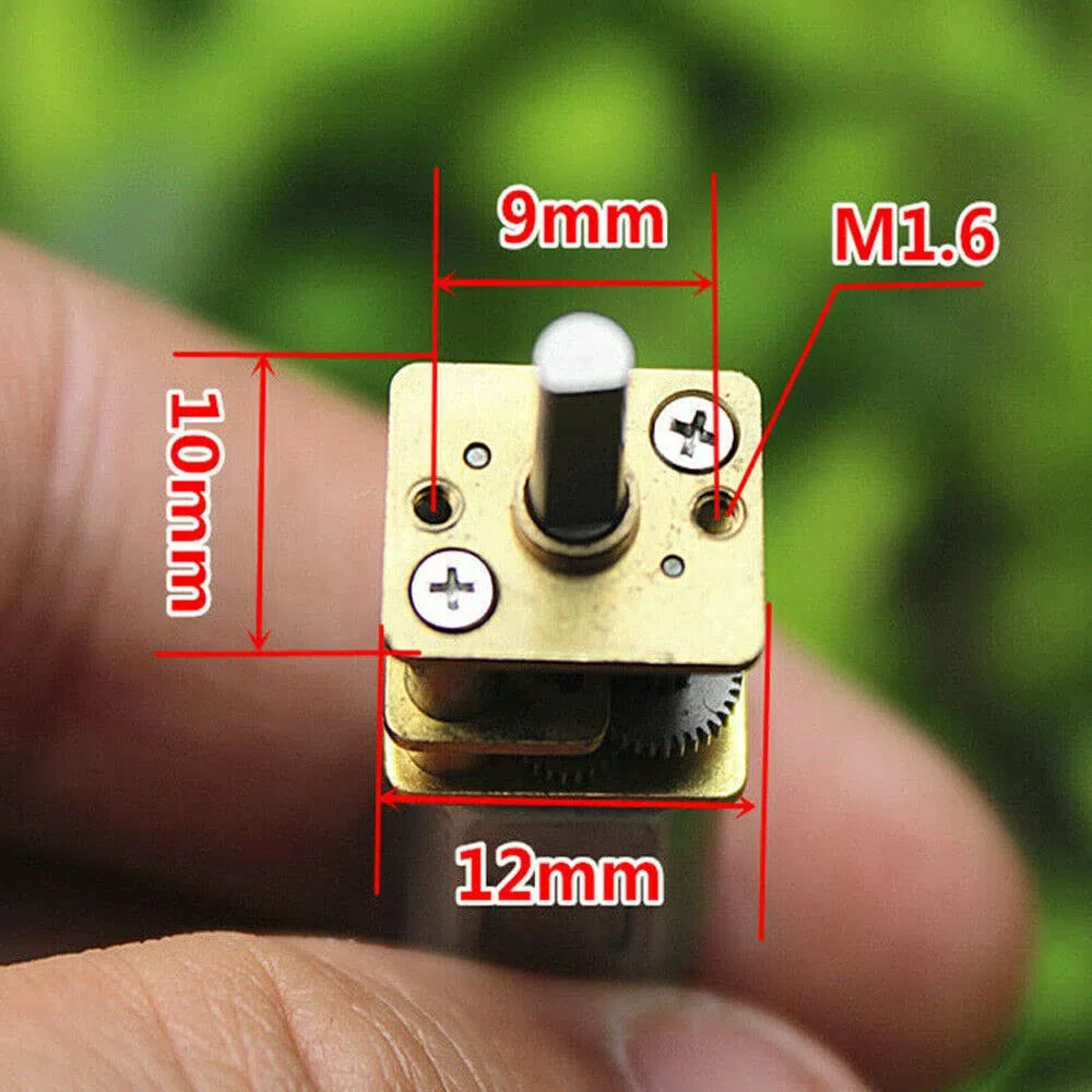 TECKEEN 5 reductores de engranajes micro mini N20 DC 3V -6V, velocidad lenta, caja de cambios de metal, juguete reductor
