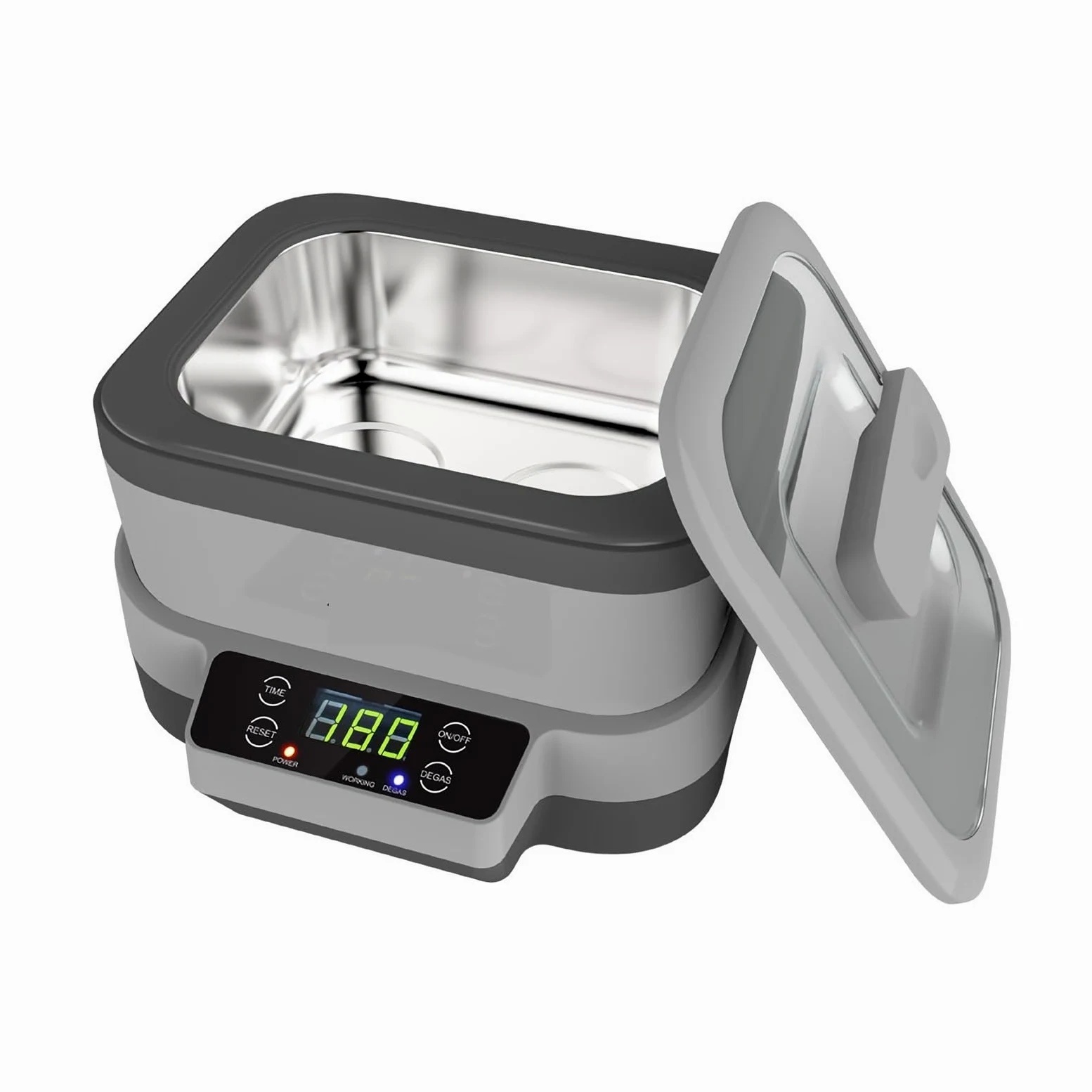 Limpiador sónico, Limpiador Ultrasónico De 1,2 L, Joyería, Reloj, Gafas, Anillo, Cepillo De Belleza, Máquina De Baño De Limpieza Por Ultrasonido,Uso prolongado