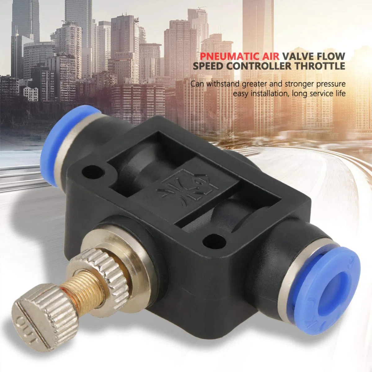 Akozon Controlador De Velocidad De Aire, Válvula De Flujo Neumático 6mm, Conector Rápido, Regulador De Aire, Adecuado Para Herramientas Neumáticas Y Equipos De Automatización