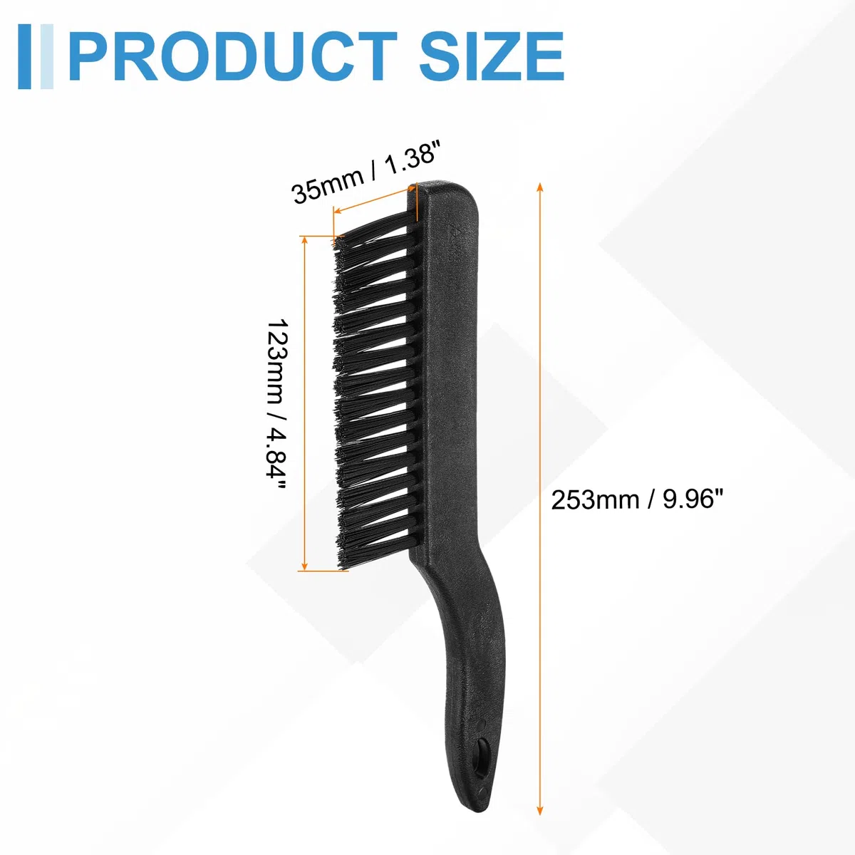 QUARKZMAN 2 Piezas De Cepillo Antiestático 35x123mm Portátil Mango De PP Nylon Anti- Estático Limpieza ESD Cepillos para Electrónicos Computadora Teclado Negro