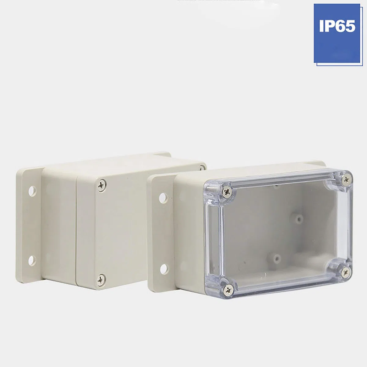 Caja de conexiones hermética de ABS, carcasa eléctrica, para proyectos electrónicos, color gris y transparente