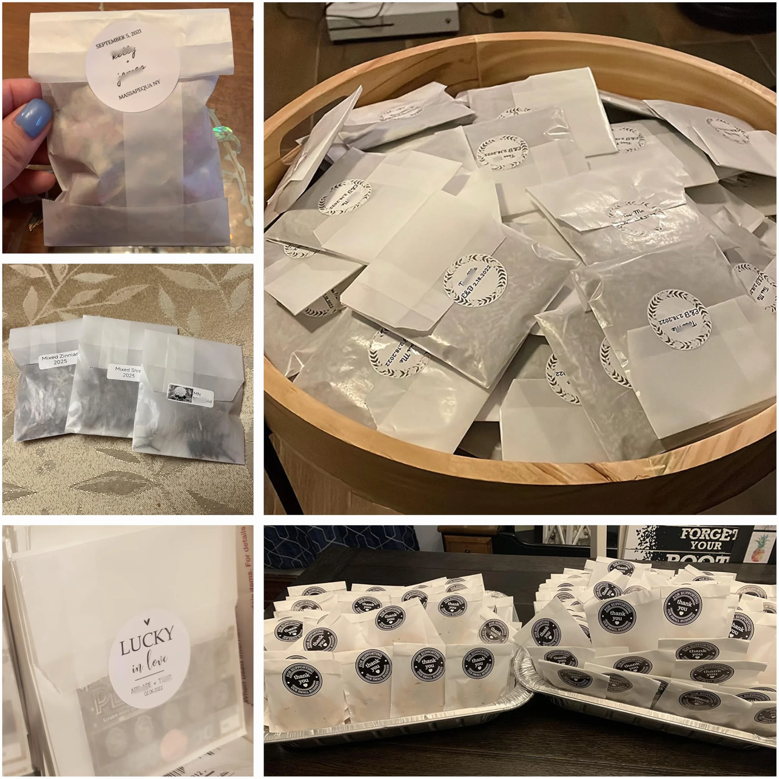 Quotidian Blancas Plano Mediano Wax Bolsas Papel Glassine 4" x 6" (10 x 15,2cm) Paquete de 100 - Buffet Craft Supplies Negocios Recuerdos Petals Semillas