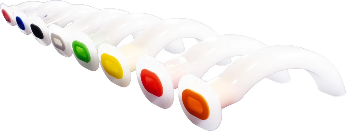 Cánulas de Guedel estériles de diferentes tamaños, longitudes 40, 50, 60, 70, 80, 90, 100, 110 mm (kit de 8 tamaños)