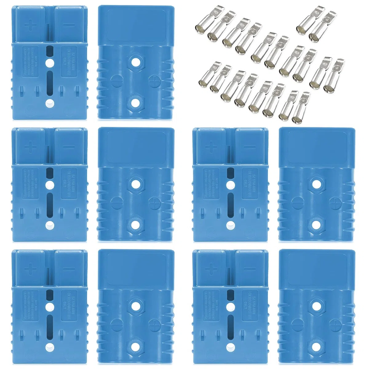Anderson Conector 50 A 24 V/600 V Batería de desconexión rápida Conector modular Conectores de alimentación Anderson Plug Kit de enchufe rápido (azul 50 A)