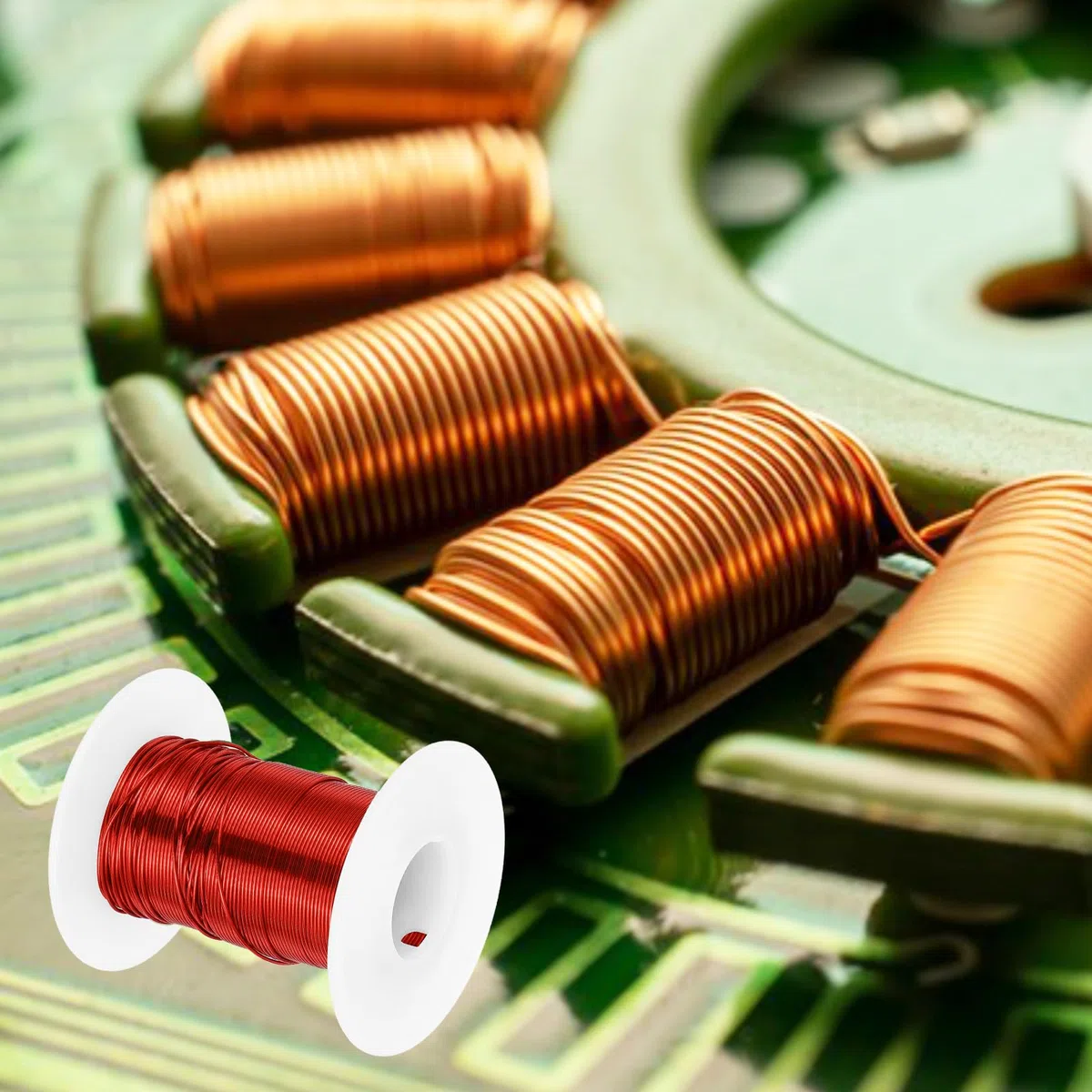 QUARKZMAN Alambre Magnetizado 22 AWG, Calibre 22/0.65mm Alambre De Cobre Esmaltado, 4 oz Alambre De Bobina Magnética Para Transformador, Motor, Eléctrico, 155C(311F)