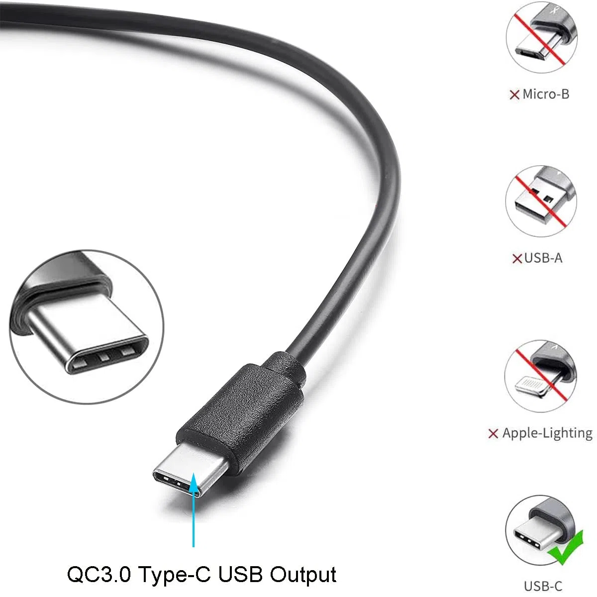 2 Piezas DC 8-35V a DC 5V USB C DC DC Converter Buck Module 12V/24V a 5V 3A 15W Salida USB Regulador de Voltaje Reductor Cargador con Tapa de Perilla