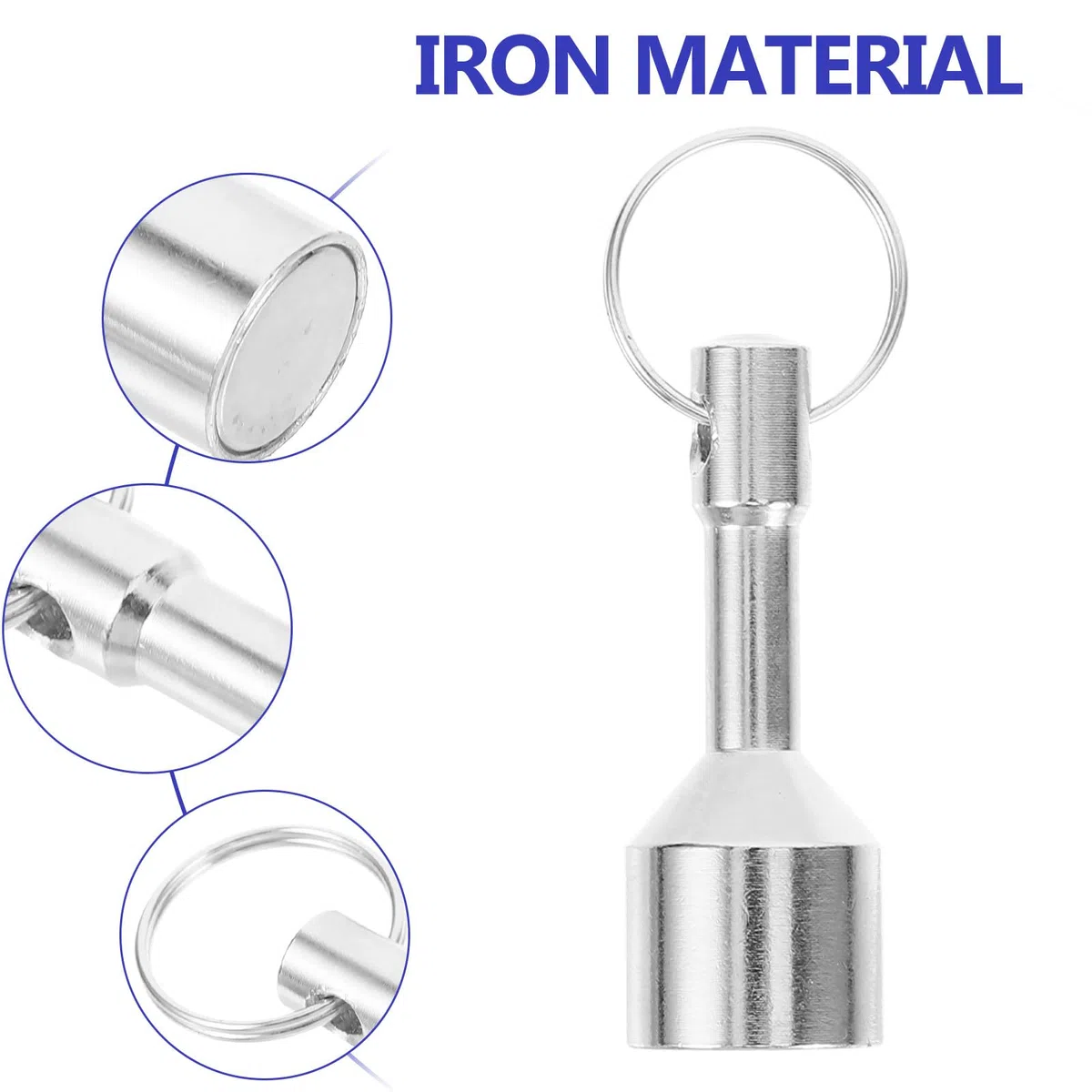 DOITOOL Llaveros Magnéticos 2 Piezas Comprobador de Oro y Plata para Joyería, Diámetro 17 Mm, Fuerza Magnética 12 Kg, Herramienta Portátil Práctica para Probar Metales y Monedas Hogar