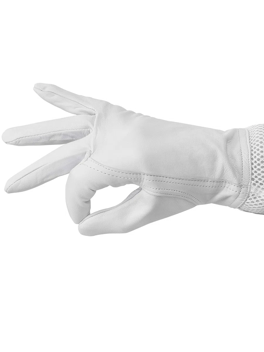 Guantes de Apicultura de Piel de Cabra con Puños Ventilados