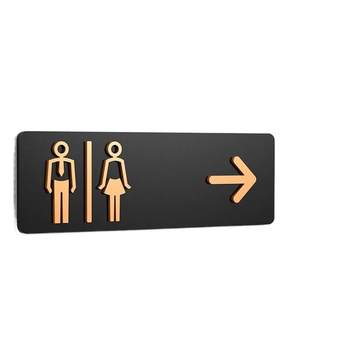 Señal de inodoro para hombres y mujeres, señal de baño para WC, guía de baño público de hotel a la izquierda y derecha, letrero de indicación para el baño, se aplica a la oficina, hogar, puerta
