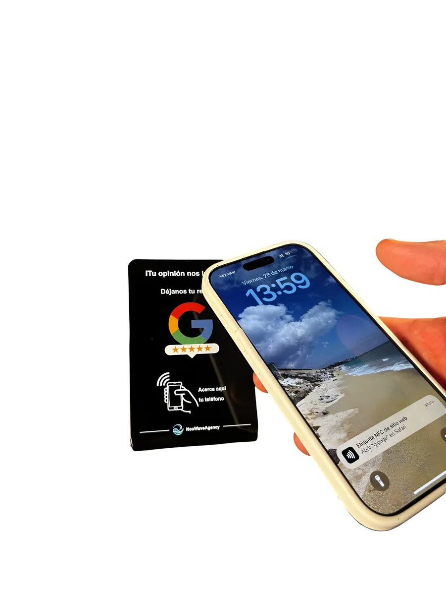 Review Booster- Aumenta reseñas de tu negocio- Reviews con sistema NFC- Soporte Acrílico- Configuración rápida y fácil- Sin suscripciones- Mejorar posicionamiento.