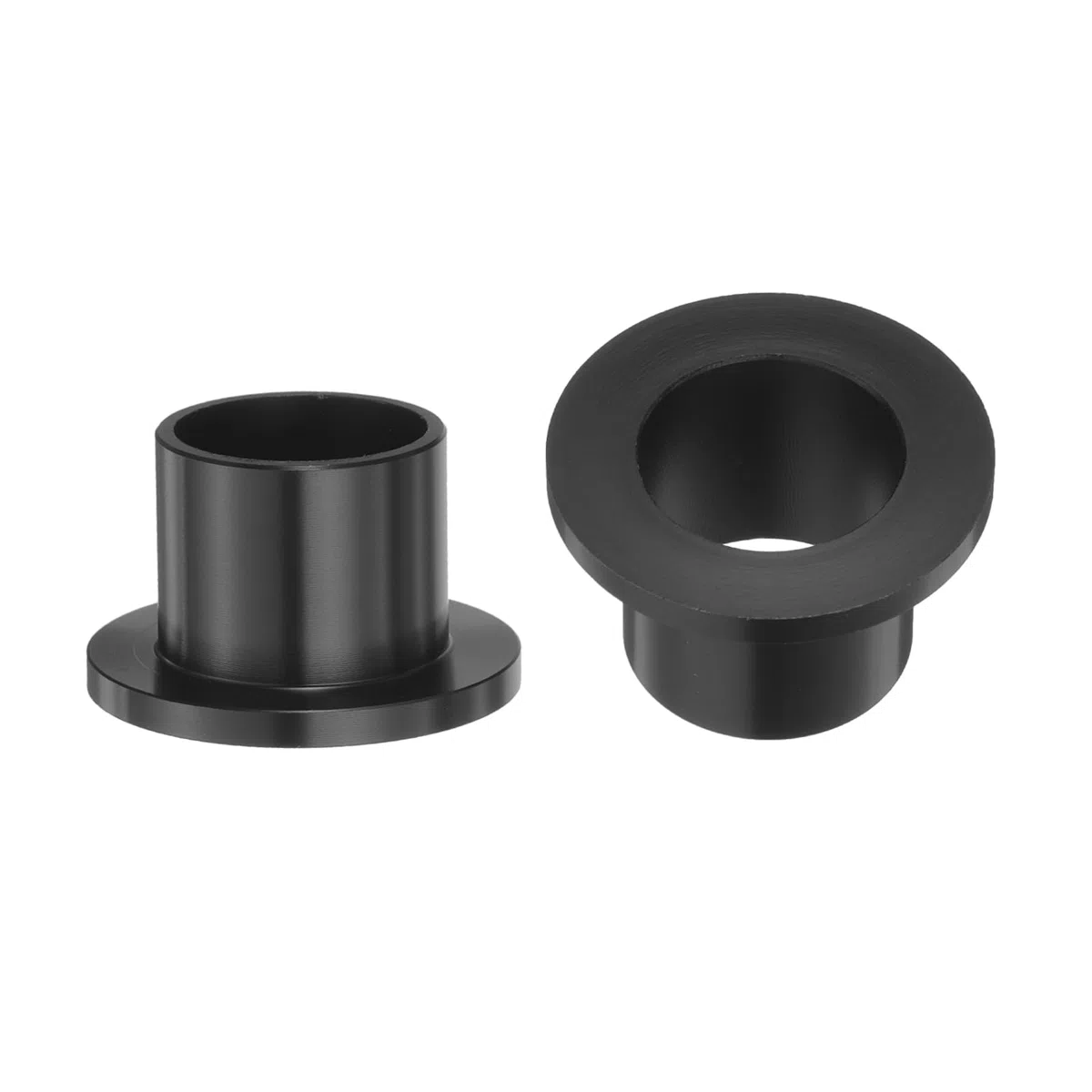 QUARKZMAN 8Pcs Cojinetes de Manga Bridados de Plástico 20mm de Diámetro Interior x 23mm de Diámetro Exterior x 21mm de Longitud Negro Cojinetes de POM