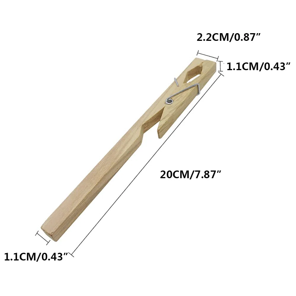 Pinzas para tubo de ensayo, 10 piezas de madera para tubo de ensayo Clip de abrazadera de 20 cm de longitud para equipo de laboratorio Herramienta de prueba