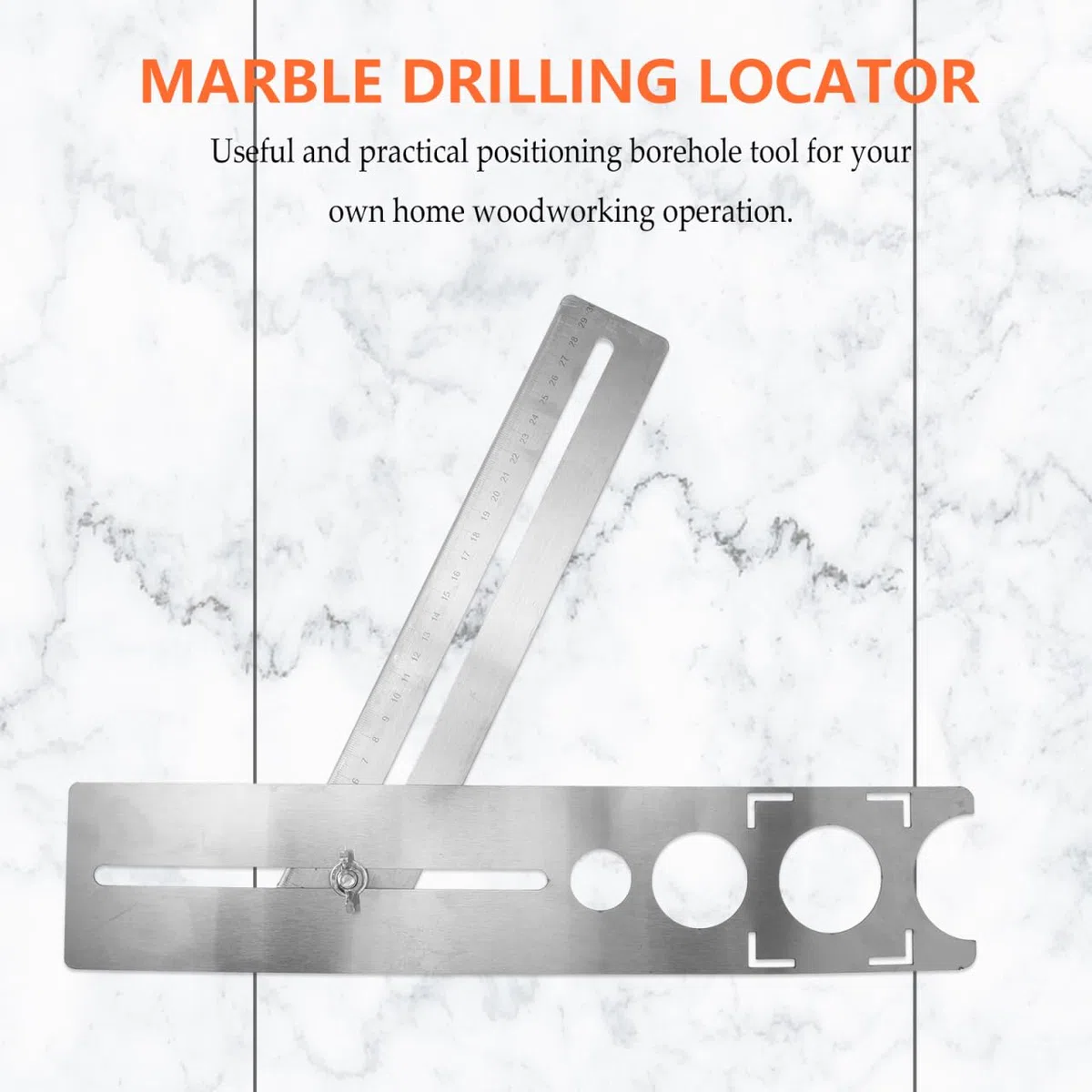 HOMSFOU Localizador Acero Inoxidable para Azulejos Flexible de Perforación Posicionamiento Preciso y Fabricación Exacta y Mármol para Aficionados Carpintería