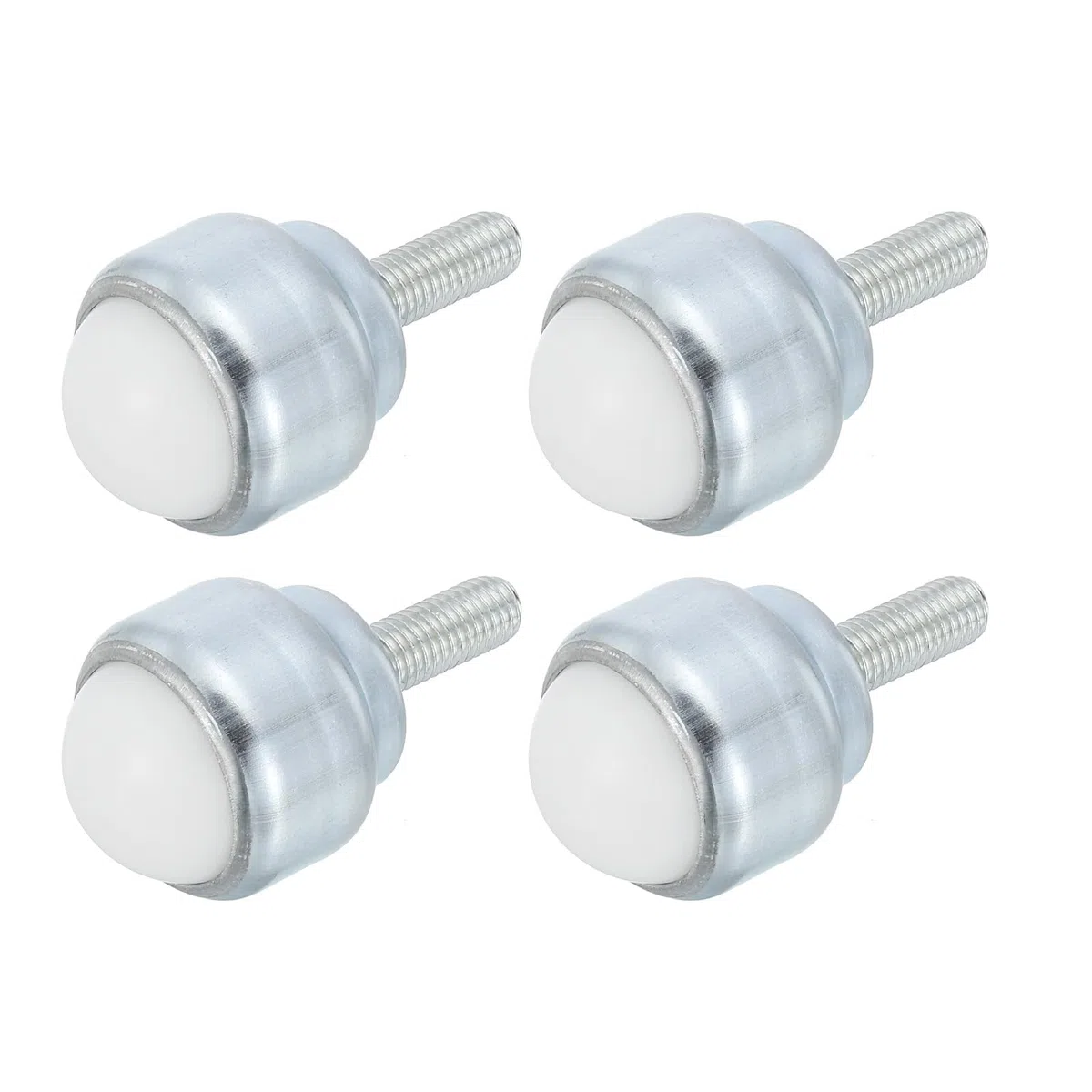 PATIKIL Rodamiento De Bolas Giratorias De 1", 4 Unidades De Bolas Redondas Giratorias De Nylon, Ruedas De Acero Al Carbono Para Muebles De Transmisión De Rodillos Transportadores