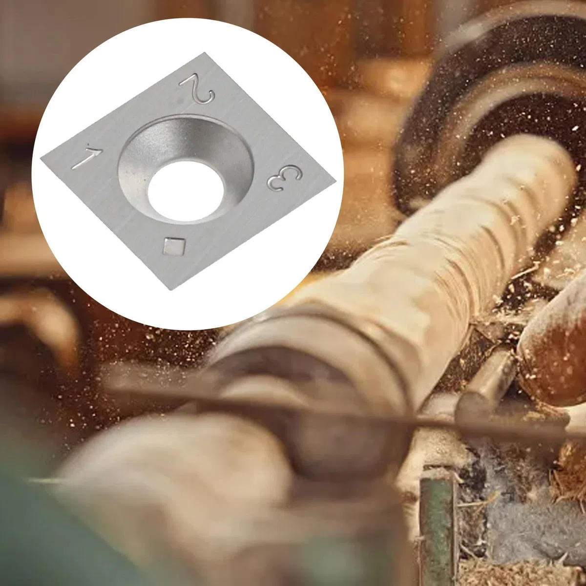 Juego de 10 insertos de carburo de 12 mm, cuchillas cuadradas de borde recto para torneado de madera, cabezal cepillador, ranurador, herramienta de corte de carpintería, 12 x 12 x 2,2 mm