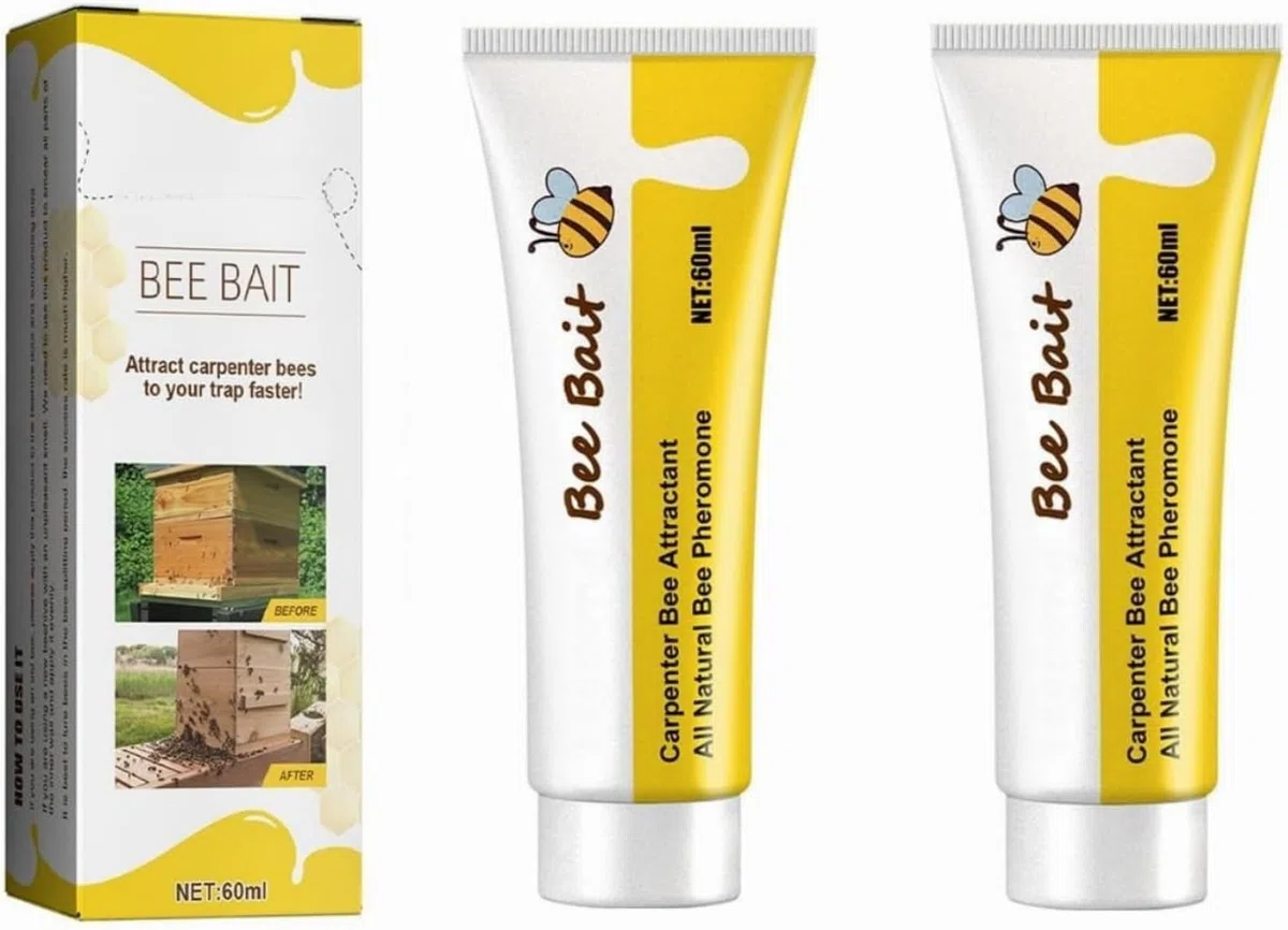 Gel Atrayente de Abejas para Apicultura, Capturador de Abejas Silvestres de Exterior, 60ml Capturador Líquido de Enjambres de Colmenas, para Granja, Equipos de Apicultura, 2 Piezas