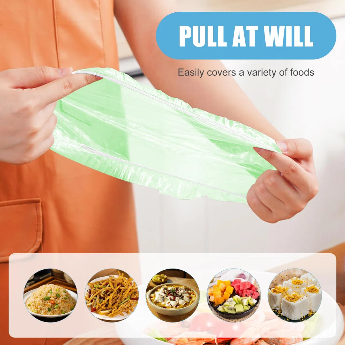 Funda protectora de alimentos Tapa de plástico para alimentos (60 unidades, reutilizable), diseño de caseta