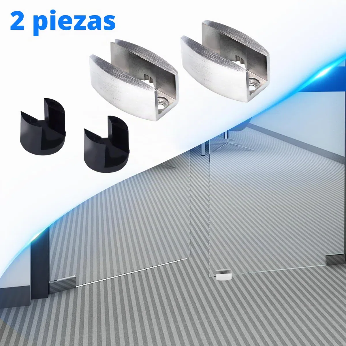 piezas de guía para puerta corrediza de vidrio, guía de piso de acero inoxidable 304, rodillo de piso para puerta corrediza