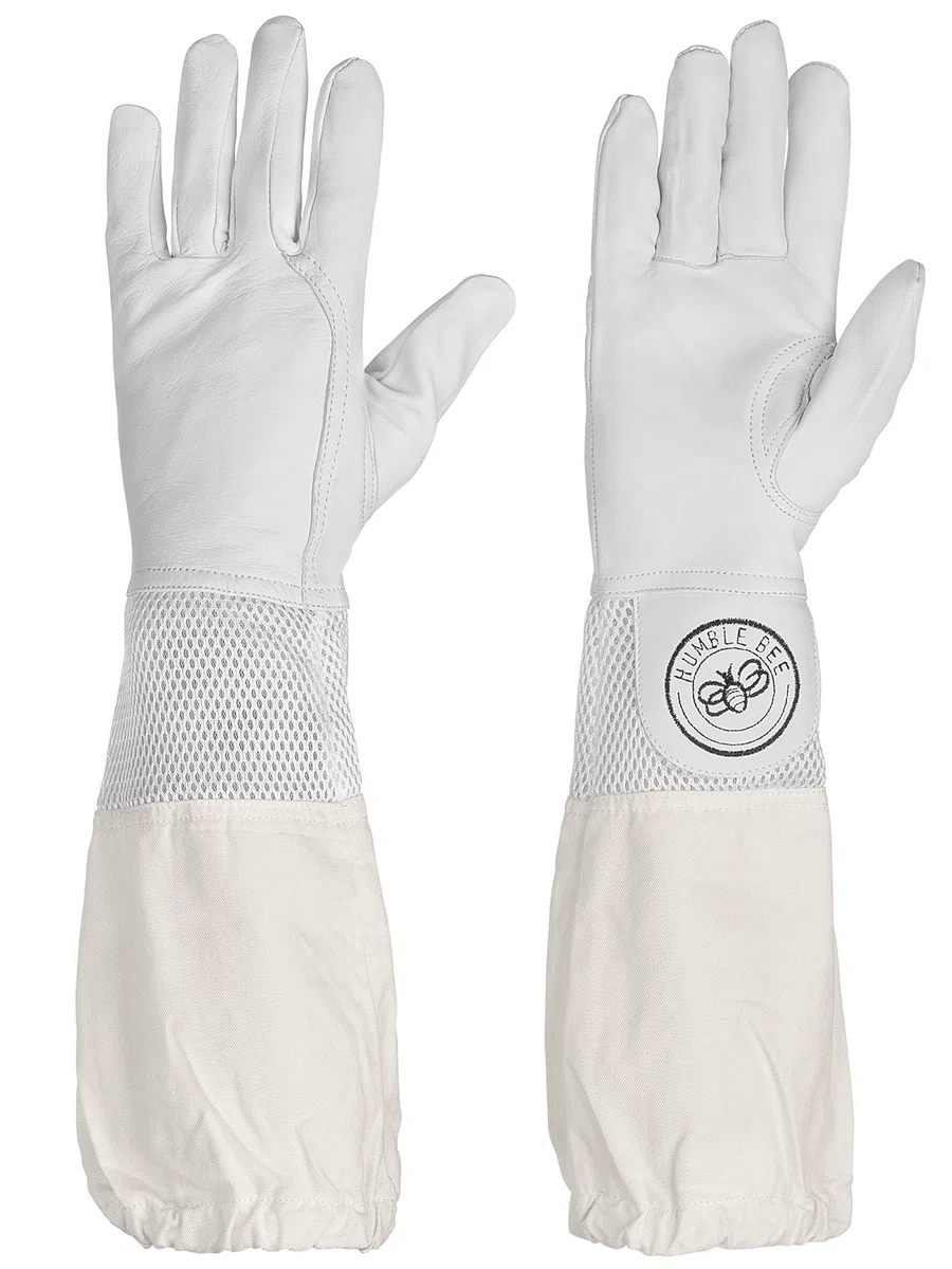 Guantes de Apicultura de Piel de Cabra con Puños Ventilados