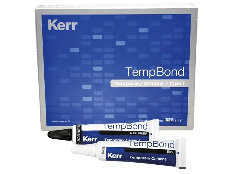 Cemento dental para temporales y coronas Temp-Bond con eugenol 50 g base y 15 g acelerador