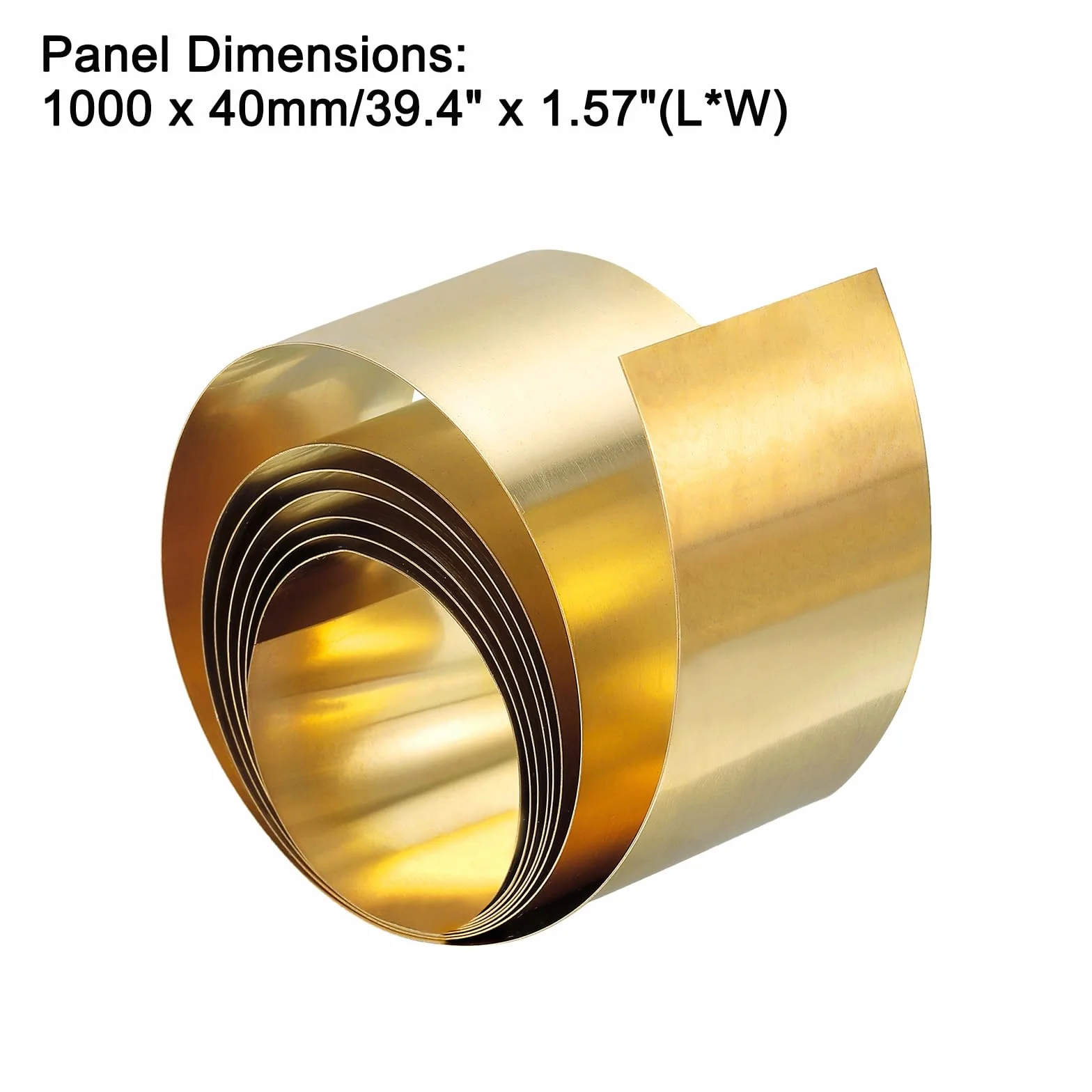 QUARKZMAN Latón Hoja Rollo, Metal Lámina Placa 1000mm x 40mm x 0,4mm