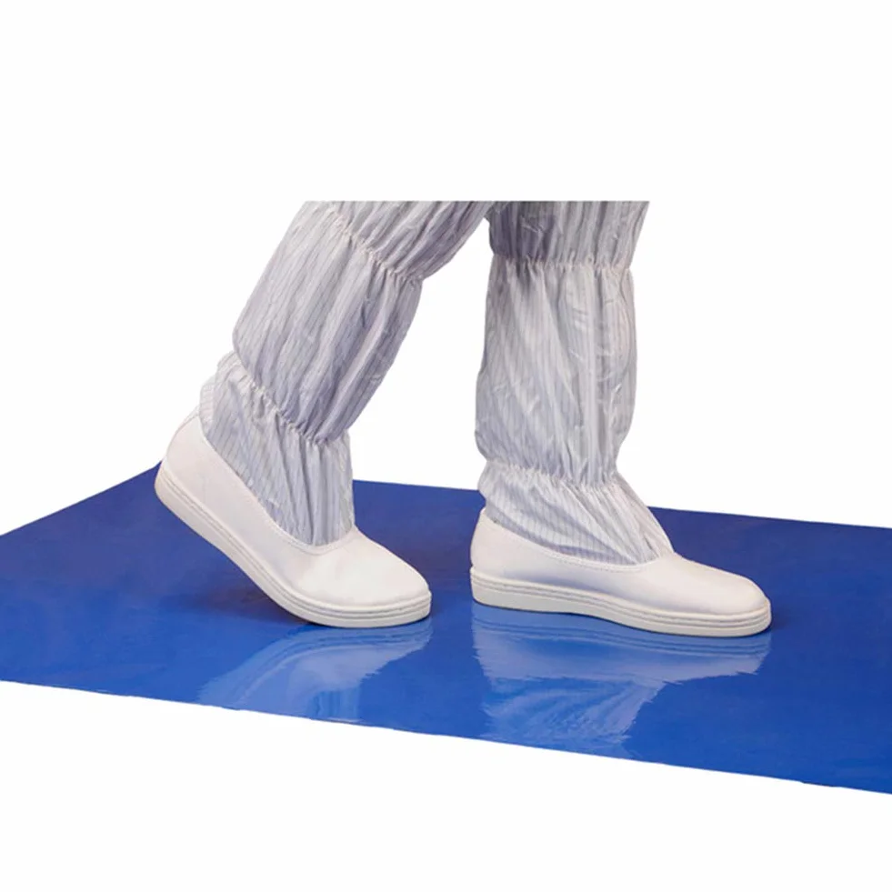 30 alfombrillas antibacterianas para zapatos desmontables, de PVC, extraíbles, pegadizas, para habitación blanca, alfombra descontaminante, adhesivo de limpieza, para el hogar, hospital, 60x90cm