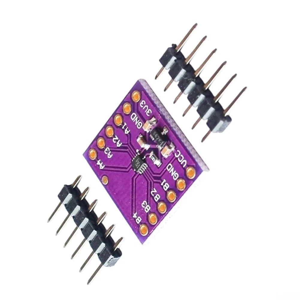 Módulo de cambio de nivel de lógica bidireccional 3V a 5V Protección de polaridad inversa 3.3V LDO MOS cuatro canales para UART para SPI IIC 1 alambre PCB Proyectos electrónicos (WCMCU-401)