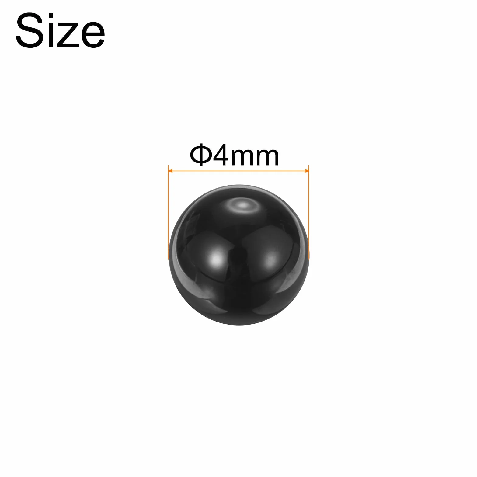 QUARKZMAN 50 Piezas de Bolas de Rodamiento Cerámicas de 4 mm, Bolas de Cerámica de Nitruro de Silicio Si3N4 de Precisión G5